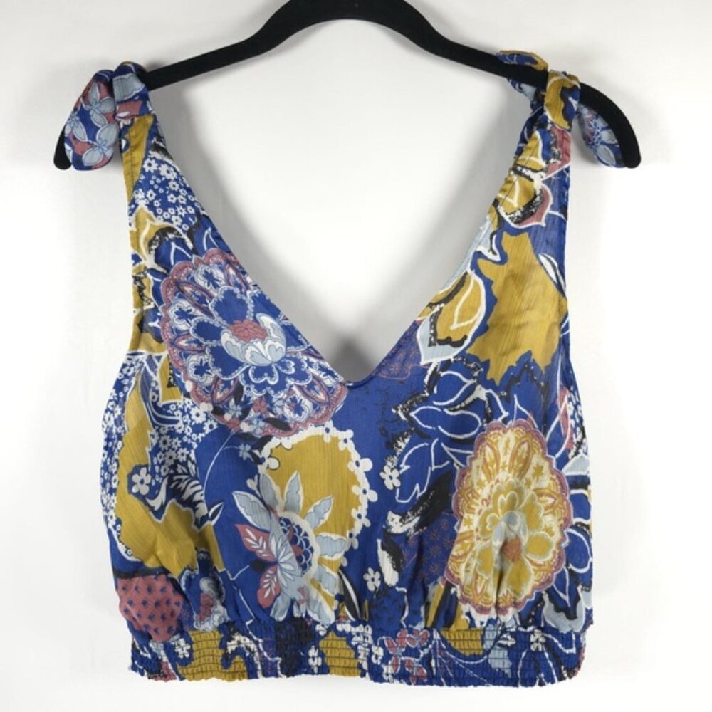 NWT FREE PEOPLE Ocean Combo Weekend in Montauk Cropped Tank Top‎ OB1338373 Sz M - Picture 4 of 12
